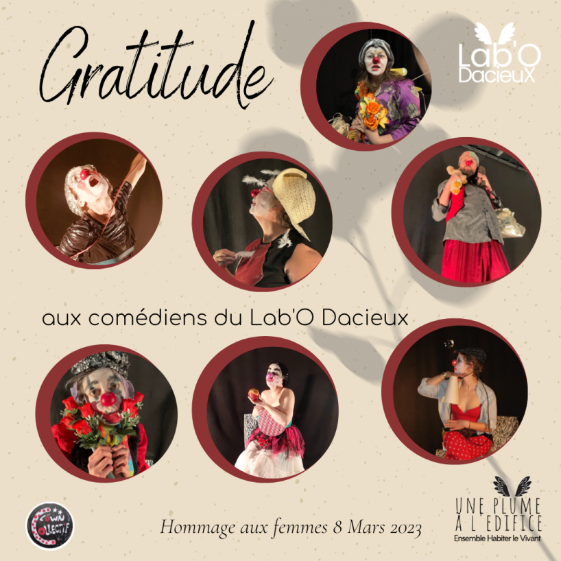 Gratitude aux comediens du LabO Dacieux